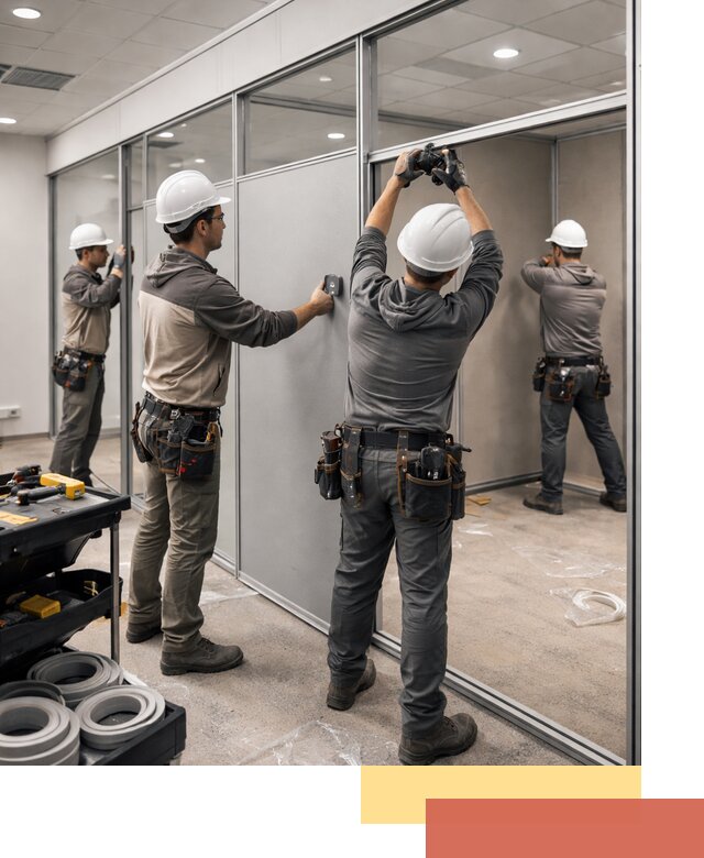 Мобильные офисные перегородки под ключ в Валуйках