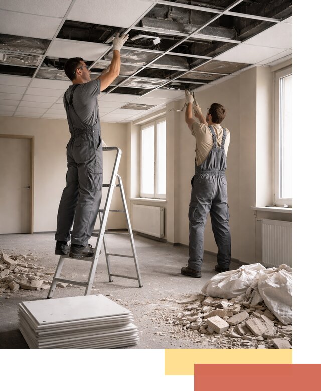 Демонтаж потолков Армстронг профессионально в Валуйках