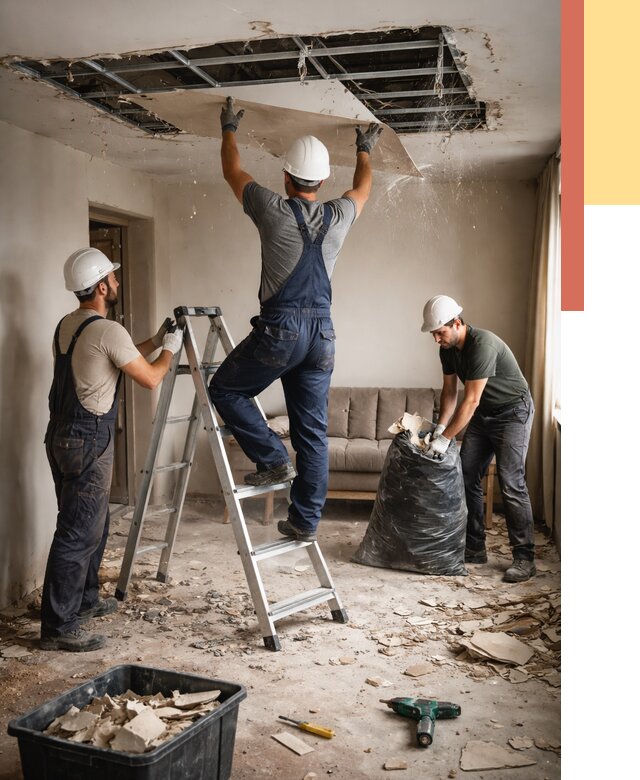 Демонтаж гипсокартонного потолка в Валуйках от 447 руб. за м2 — ОТДЕЛОЧНИК-Вли