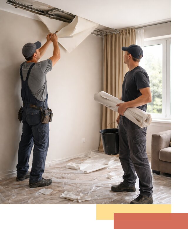 Демонтаж натяжного потолка в Валуйках быстро и аккуратно