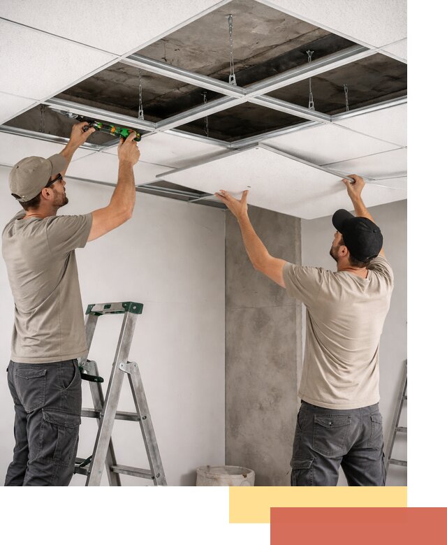 Монтаж потолка Армстронг под ключ в Валуйках