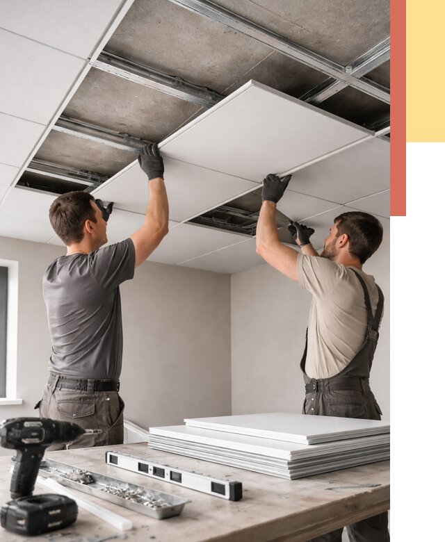 Монтаж кассетного потолка в Валуйках от 4790 руб/м2 — установка и сборка | ОТДЕЛОЧНИК-Вли