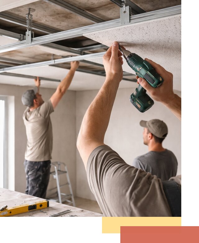 Монтаж акустического потолка в Валуйках под ключ