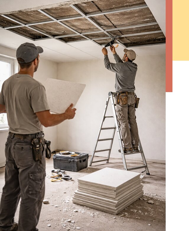 Замена плит подвесного потолка в Валуйках от 1863 руб. быстро и недорого | ОТДЕЛОЧНИК-Вли