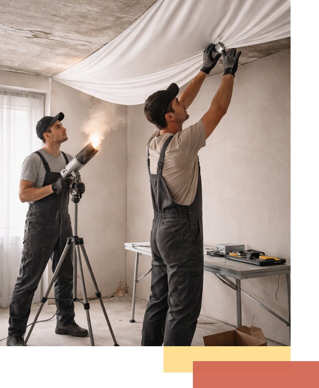 Установка натяжного потолка под ключ в Валуйках