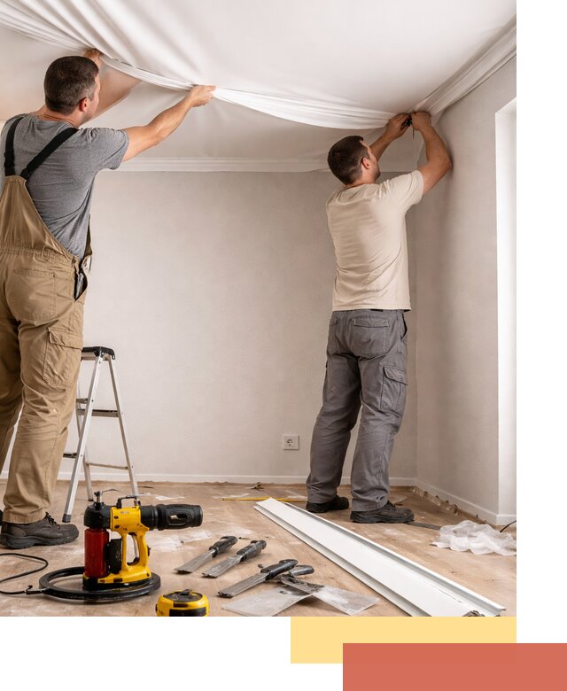 Монтаж ПВХ натяжного потолка в Валуйках качественно и быстро