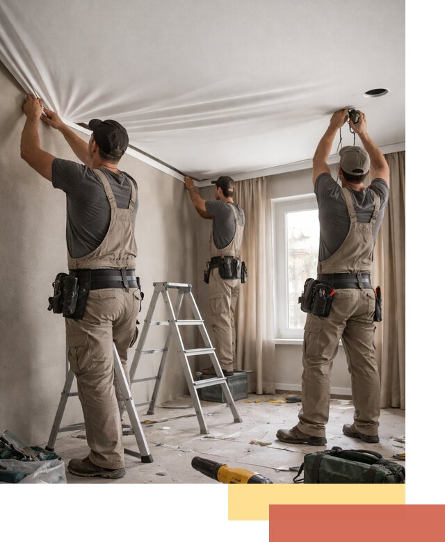 Монтаж матового натяжного потолка в Валуйках качественно и быстро