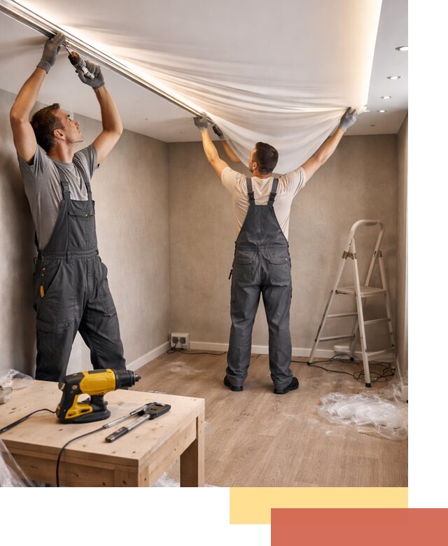 Монтаж натяжного потолка с подсветкой в Валуйках цена и сроки