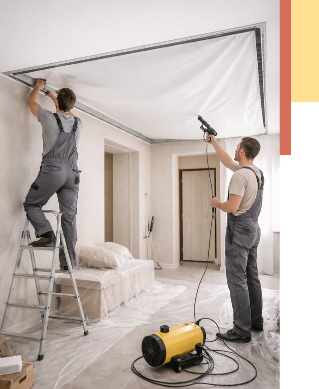 Монтаж натяжного потолка в прихожей в Валуйках от 2821 руб. под ключ | ОТДЕЛОЧНИК-Вли