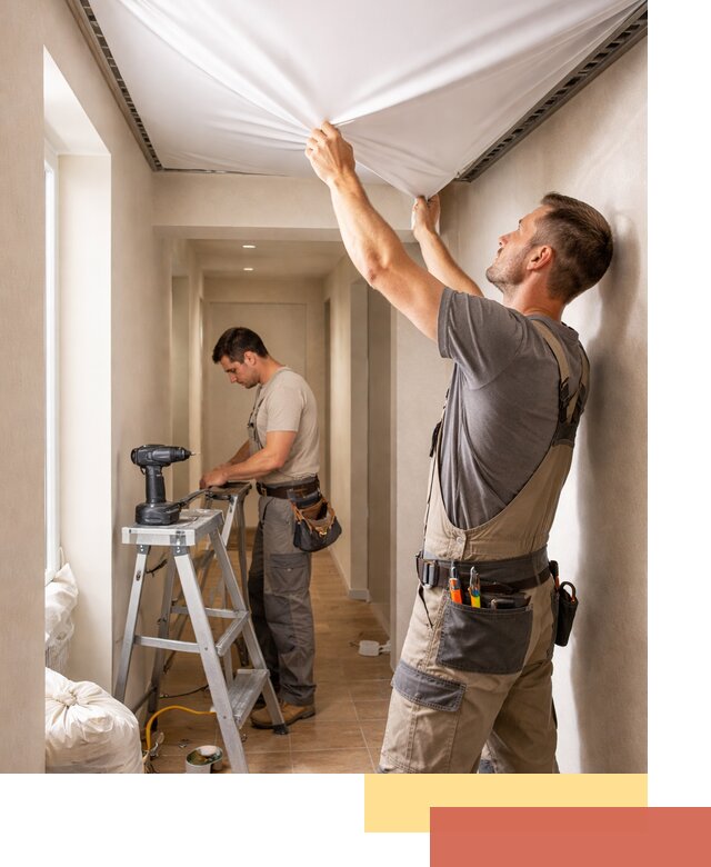 Монтаж натяжного потолка в прихожей в Валуйках