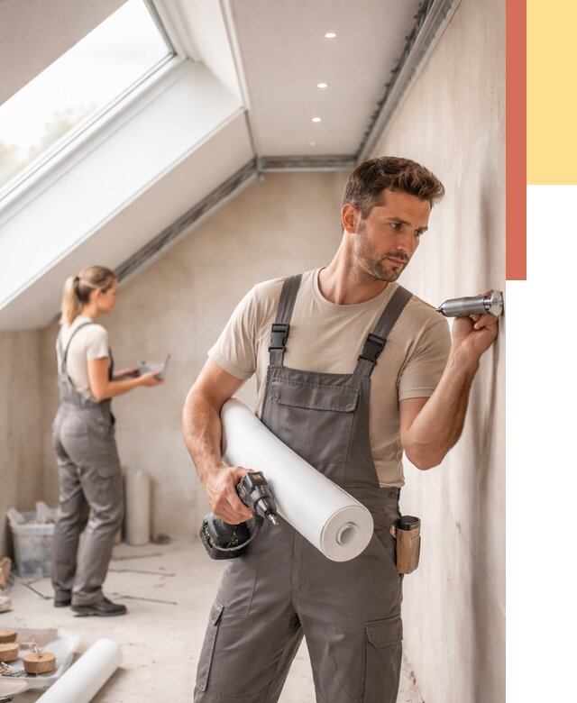 Монтаж натяжного потолка на мансарде в Валуйках от 3726 руб. | ОТДЕЛОЧНИК-Вли