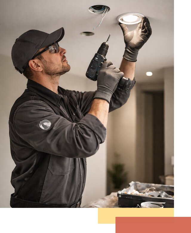 Установка точечных светильников в натяжной потолок в Валуйках