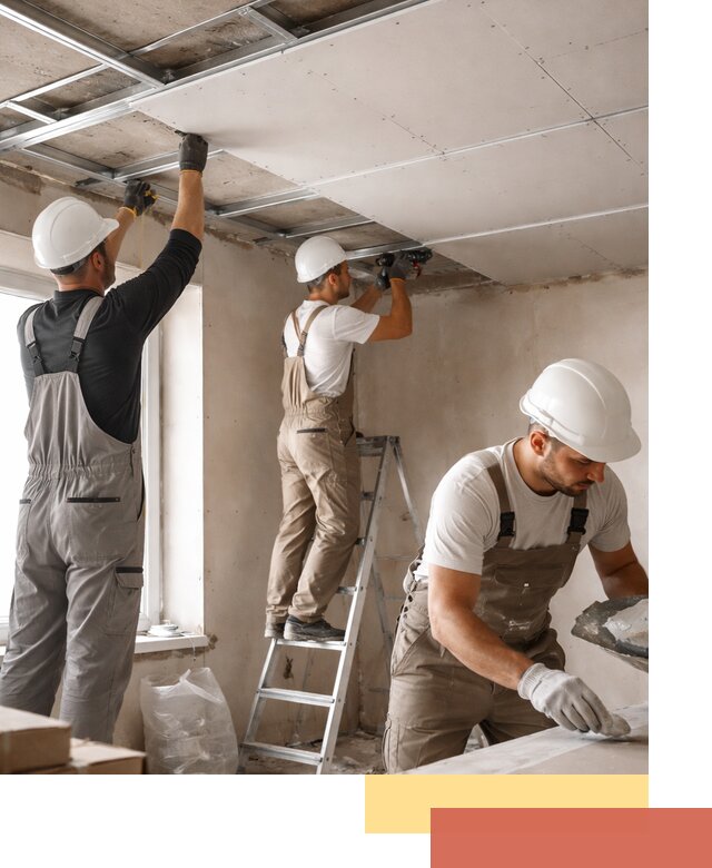 Одноуровневый потолок из гипсокартона в Валуйках — монтаж и отделка