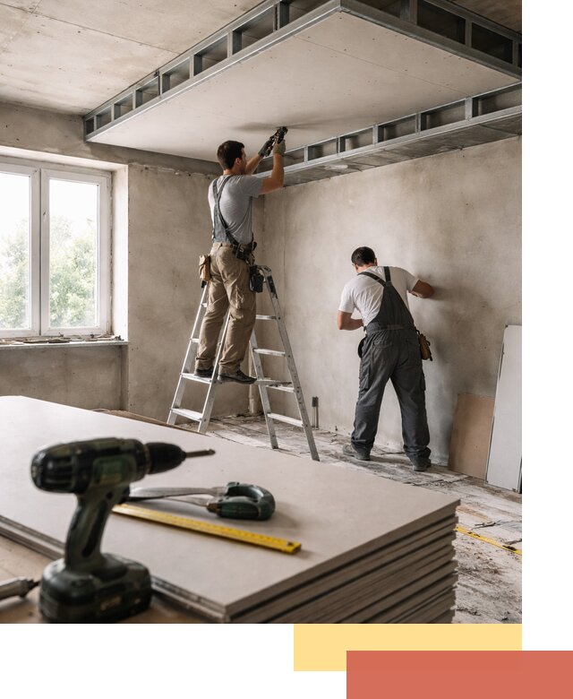 Двухуровневый потолок из гипсокартона в Валуйках