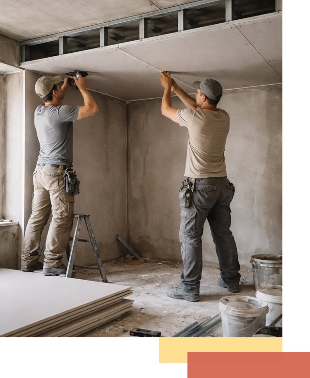 Короб из гипсокартона на потолке под ключ в Валуйках