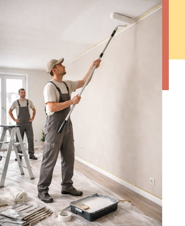 Покраска потолка из гипсокартона в Валуйках от 4790 руб./м2 — услуги под ключ | ОТДЕЛОЧНИК-Вли