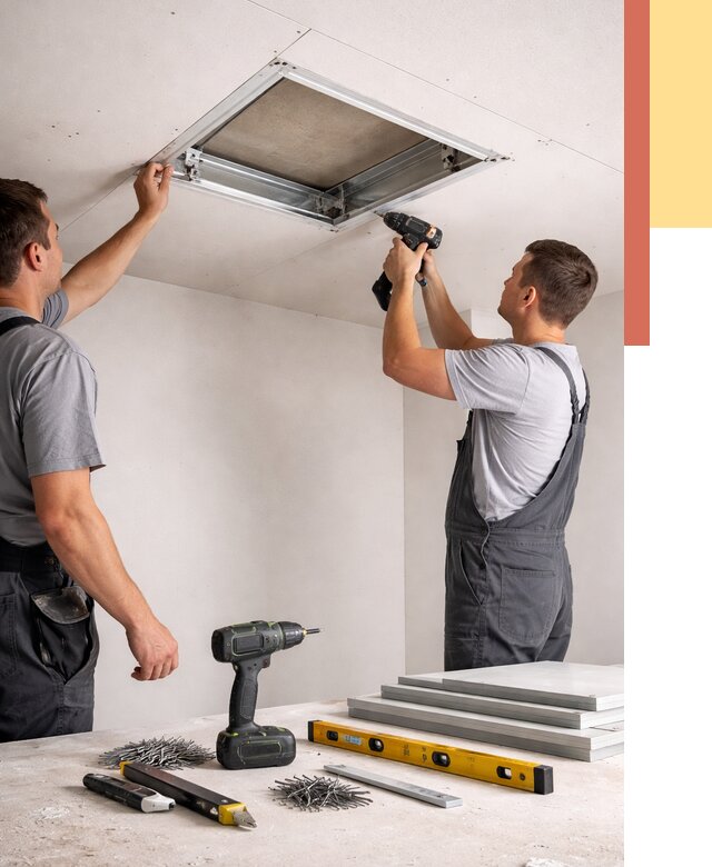 Установка люка в потолок ГКЛ в Валуйках от 2661 руб. под ключ | ОТДЕЛОЧНИК-Вли