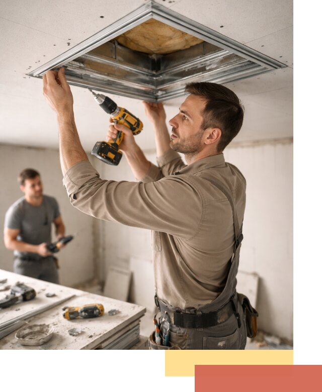 Монтаж люка в потолок из ГКЛ в Валуйках