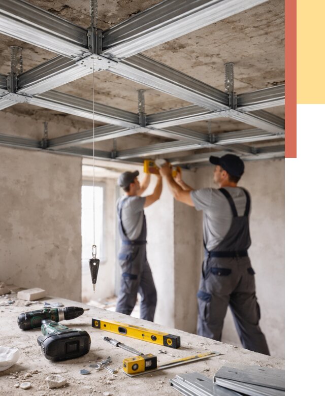 Монтаж каркаса потолка из профиля в Валуйках от 4790 руб. — услуги ОТДЕЛОЧНИК-Вли