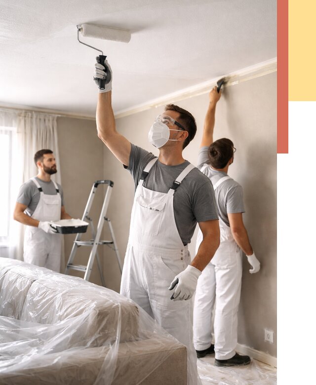 Покраска потолка водоэмельсионной краской в Валуйках от 2342 руб/м² — услуги под ключ | ОТДЕЛОЧНИК-Вли