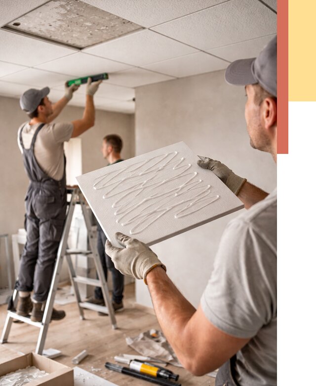 Монтаж потолочной плитки в Валуйках от 4790 руб. — быстро и недорого | ОТДЕЛОЧНИК-Вли