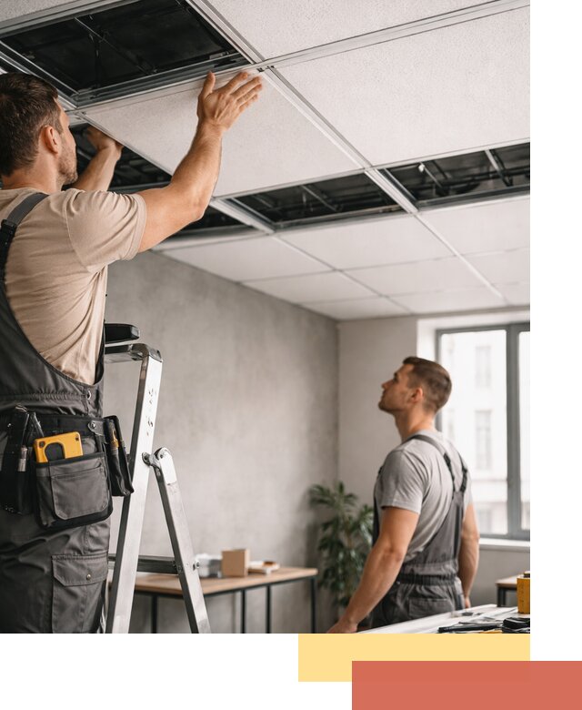 Монтаж потолочной плитки в Валуйках качественно и в срок