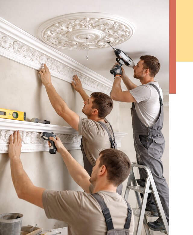 Монтаж лепнины на потолок в Валуйках от 3406 руб. быстро и недорого | ОТДЕЛОЧНИК-Вли