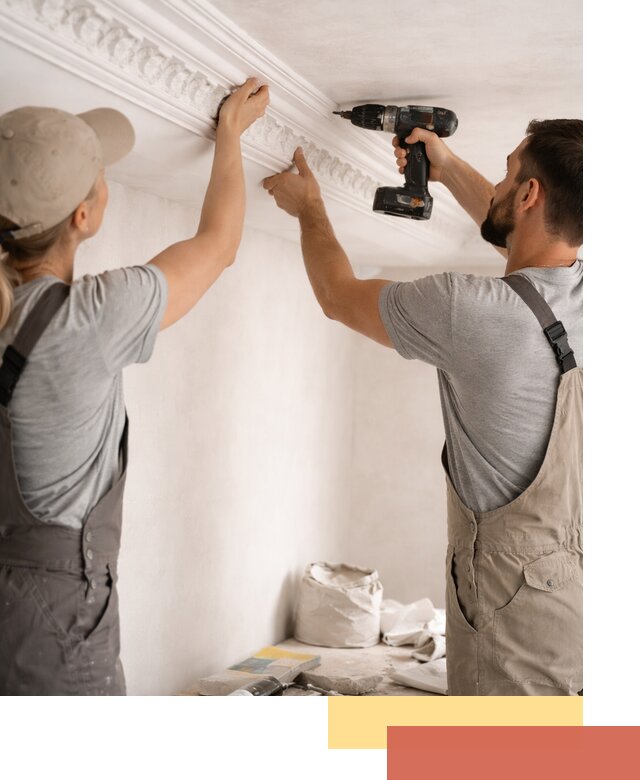 Профессиональный монтаж лепнины на потолок в Валуйках