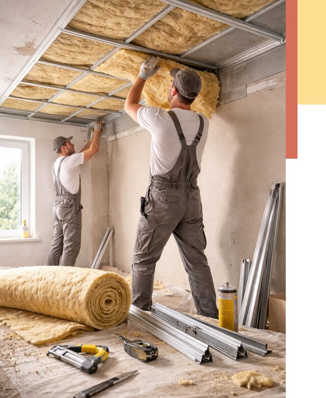 Утепление потолка в Валуйках от 7664 руб/м2 — недорого, быстро, под ключ | ОТДЕЛОЧНИК-Вли