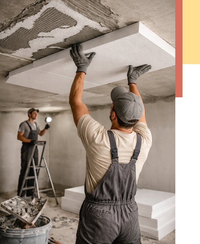 Утепление потолка пенопластом в Валуйках от 4790 руб/м2 — недорого и быстро | ОТДЕЛОЧНИК-Вли