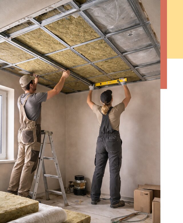 Шумоизоляция потолка в Валуйках от 1331 руб. под ключ — услуги ОТДЕЛОЧНИК-Вли