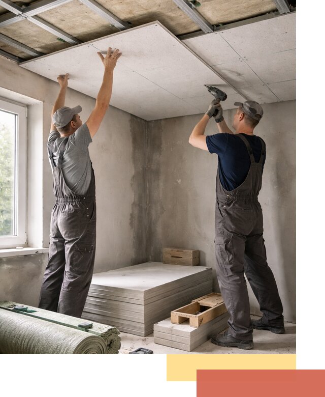 Шумоизоляция потолка панелями ЗИПС в Валуйках